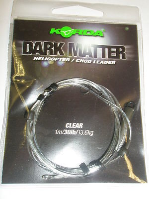 Korda Dark Matter Heli Helicopter / Chod Leader 1m/30lb ALL COLOURS Carp fishing