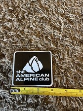 The AMERICAN ALPINE CLUB Rock Climbing STICKER Decal Black Mountains Outdoor