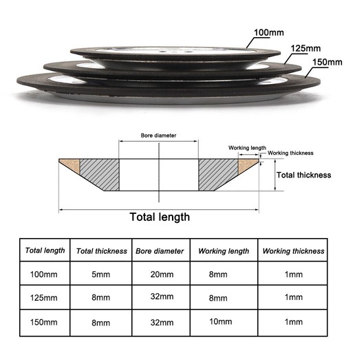 Mola diamantata 4" 5" 6" taglierina carburo affilatrice fresa utensile - Foto 2 di 7