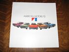 1972 Amc Gremlin, Hornet, Javelin, Matador and Ambassador Sales Brochure Nos