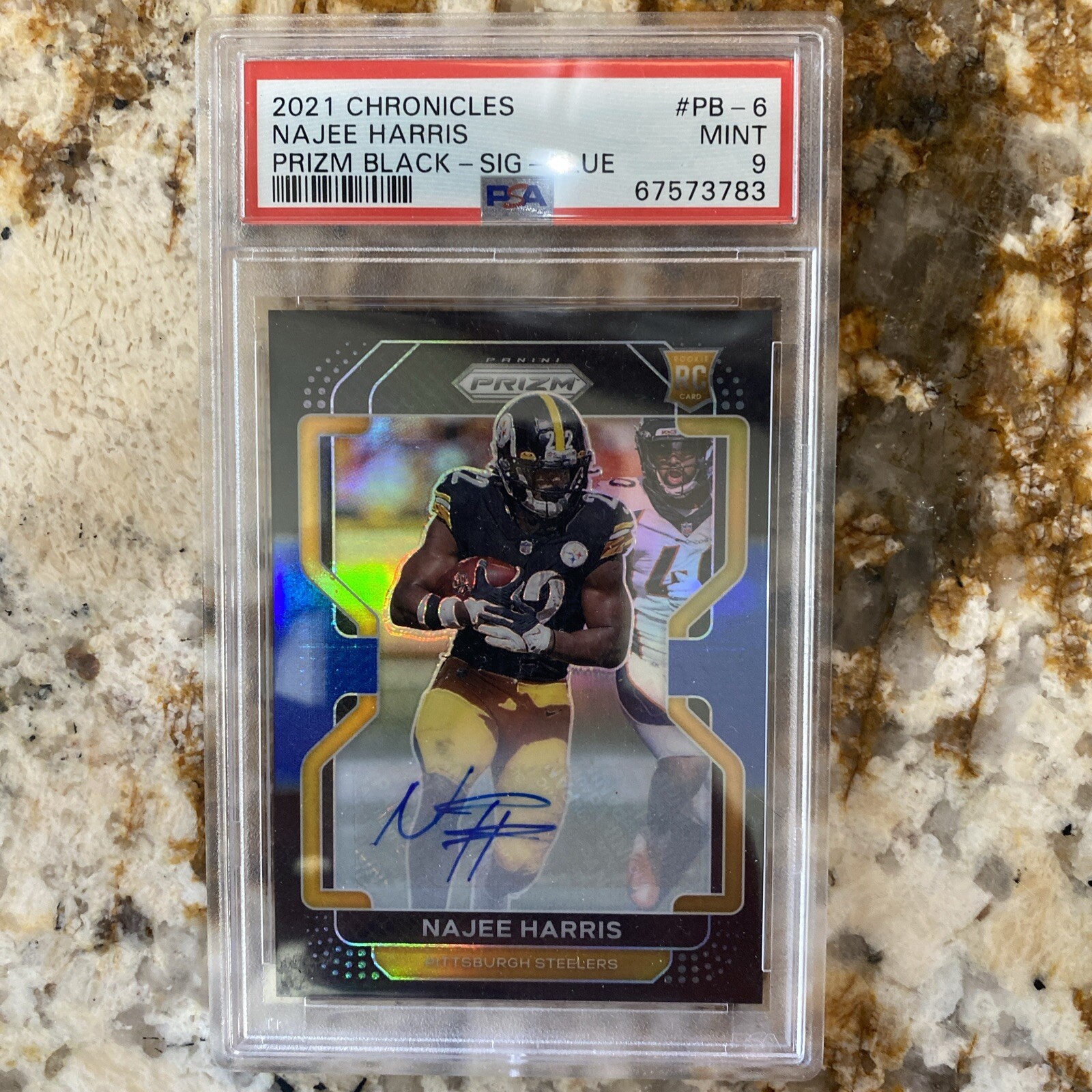 Najee Harris Panini Chronicles Prizm Black #PB6 Blue