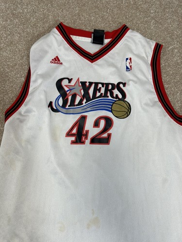 Elton Brand Philadelphia 76ers White Adidas NBA Mesh Jersey Youth XL Mens Sz S - Picture 4 of 6