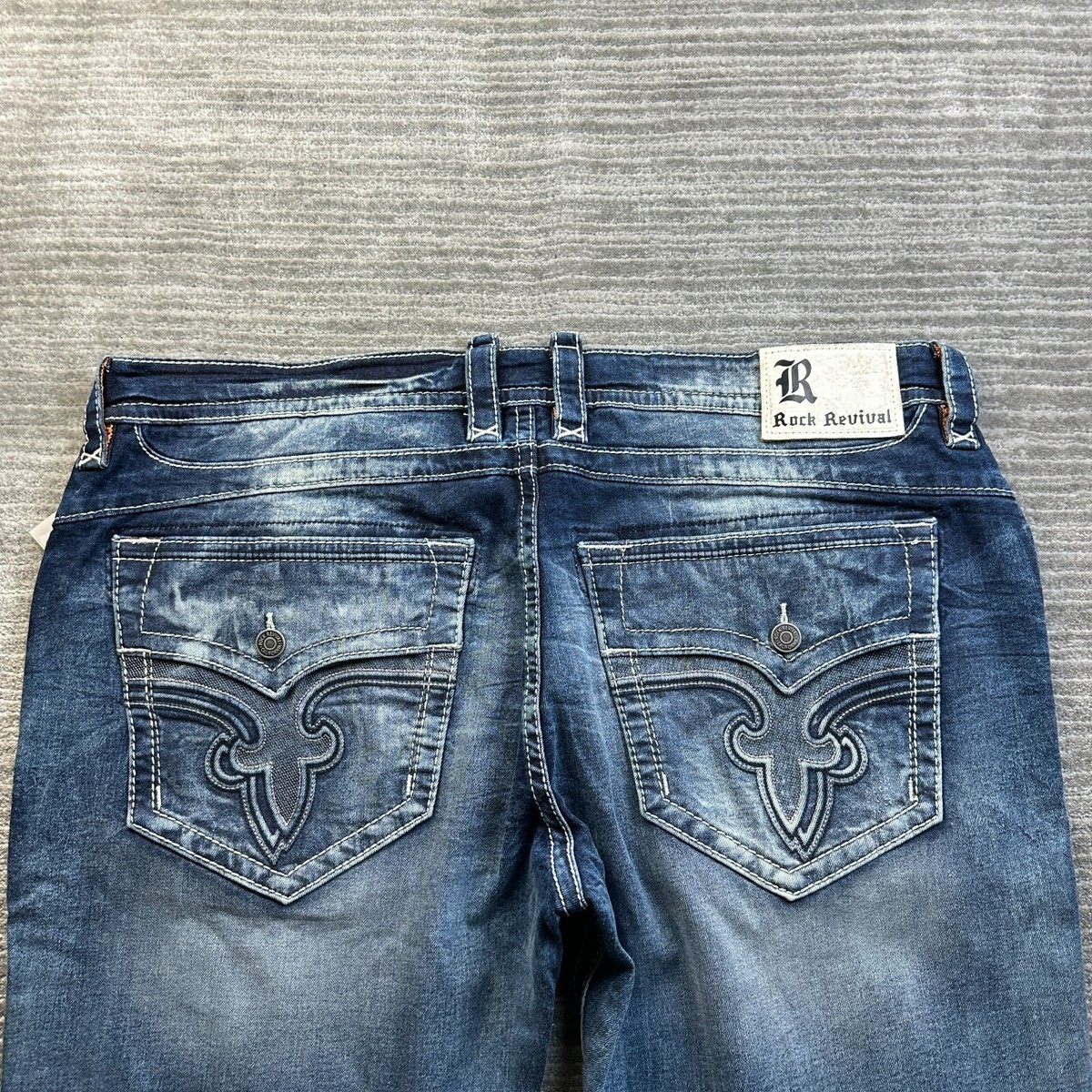 Jeans Rock Revival Karlo A201r Corte Recto Y Detalles De Serpiente