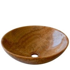 Lavabo Onyx Naturel Accueil Finiture Ameublement Bain Decor Diamètre 40 CM