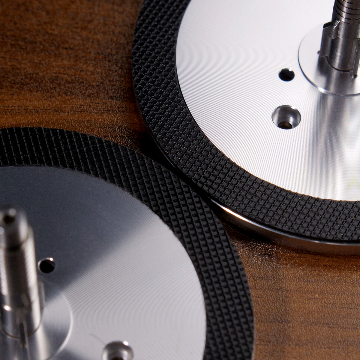 2X Silver NAB DIN Trident Turntable Base--Revox A77 B77 2X Silver NAB DIN Trident Turntable Base--Revox A77 B77
