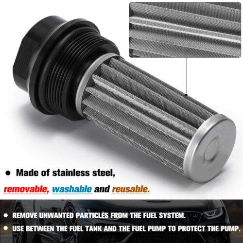 Inline Fuel Filter High Flow 100 Micron 6AN/8AN-Adapter Universal - Foto 3 di 13