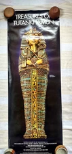 Treasures of Tutankhamun 1976 Metropolitan Museum of Art Poster RARE 18"x49"