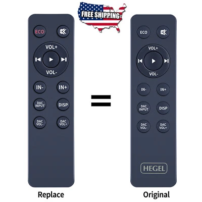 RC10 Replacement Remote Control For Hegel Integrated Amplifiers, Preamps, DACs.