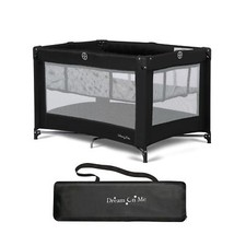 Dream On Me Zazzy Portable Playard with Bassinet in Black, Lightweight Packab...