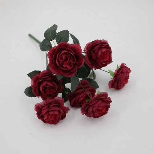 7-head Artificial Flower Peony Rose Silk Flowers Bouquet Home Wedding Party Deco - Picture 21 of 31