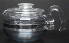 Vintage PYREX 8446-B Glass Stove Top Coffee/Tea Pot Kettle with Lid
