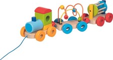 Zug Rio mit Steckbauklötzen, Motorikschleife, Rassel 4013594558471