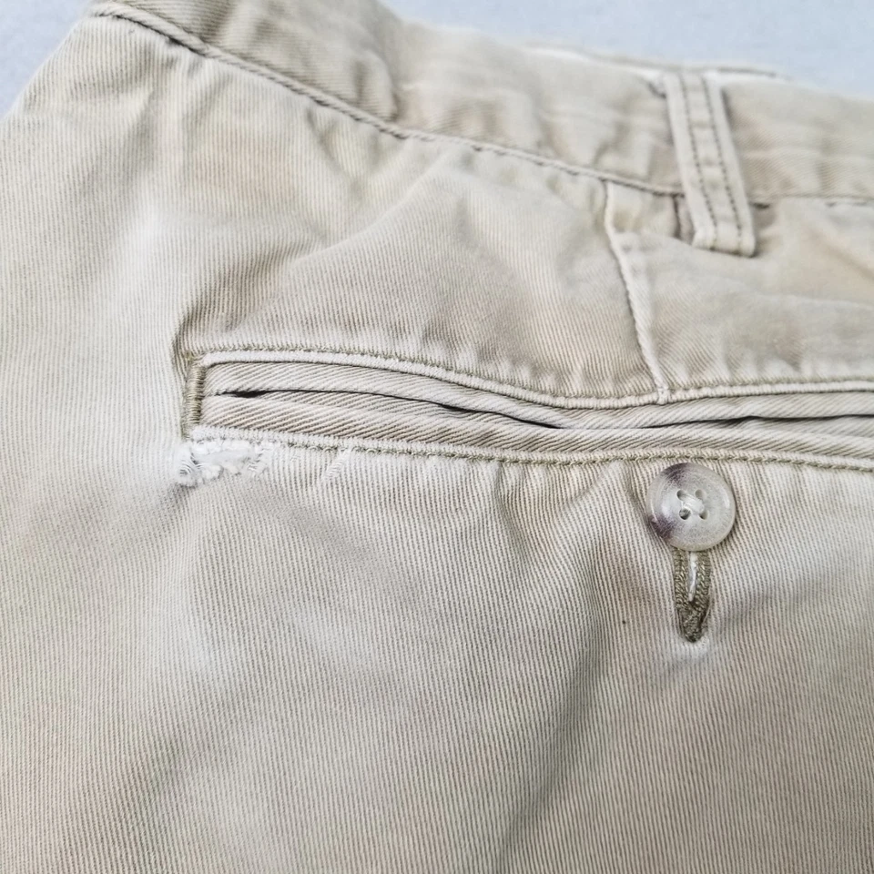 Polo Ralph Lauren Pants Size 44X30 Brown Beige Cotton Flat Front Chino - Image 4 of 4