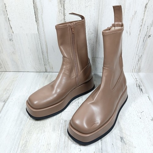 Jeffrey Campbell Synth Platform Women's Ankle Boots In Tan Size 8.5 US - Picture 2 of 14