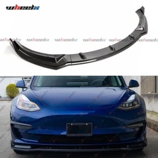 Carbon Fiber For 2017-2024 Tesla Model 3 Elegant Style Front Bumper Lip Splitter