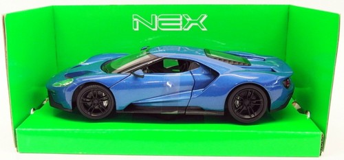 Coche modelo Welly 24082W escala 1/24-27 - Ford GT 2017 - azul - Imagen 3 de 4