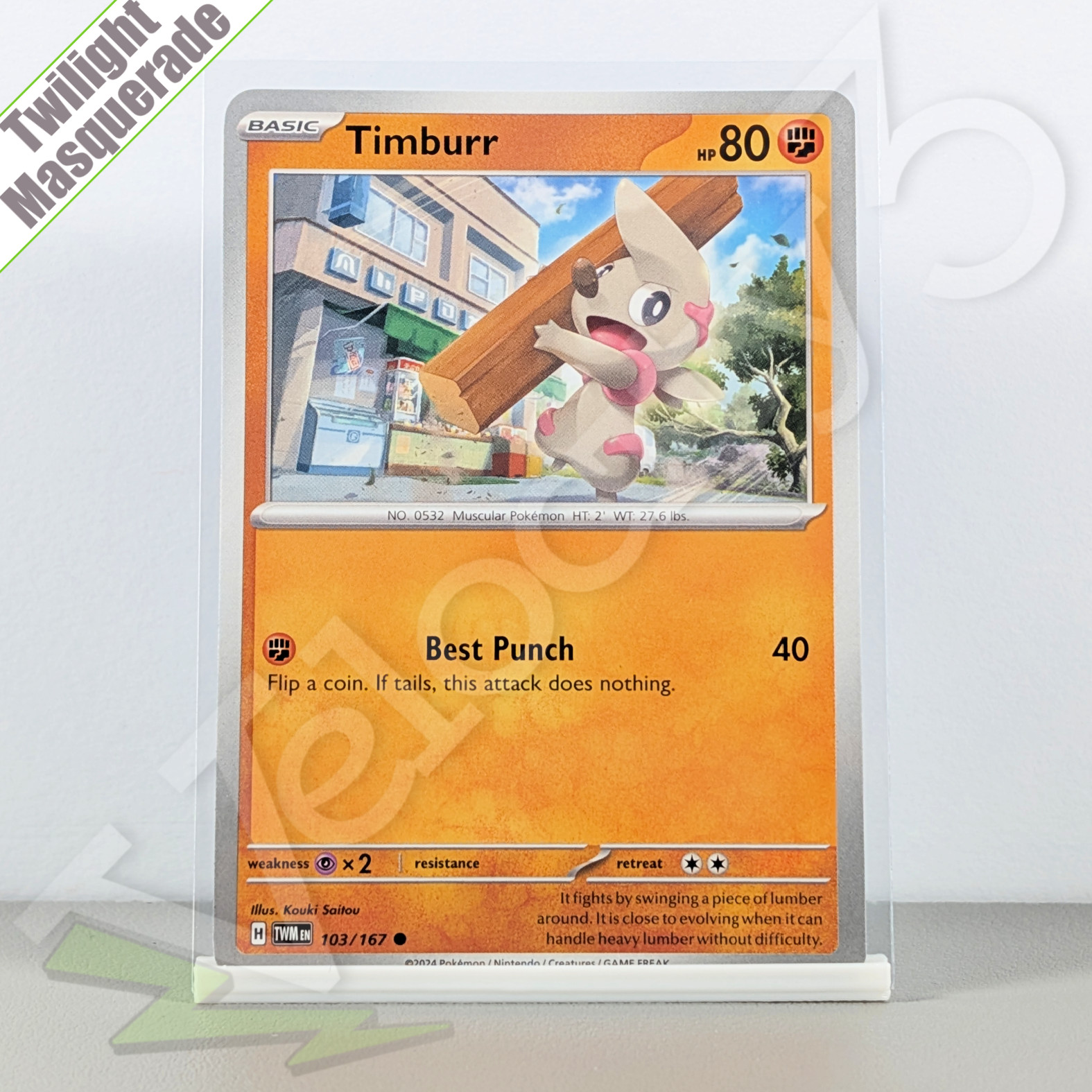 Pokemon TCG Card - Timburr 103/167 Common | Twilight Masquerade (2024) TWM