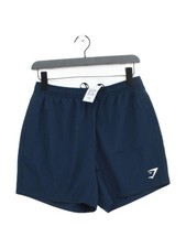 Gymshark Herren Shorts M blau 100% Polyester Sweat