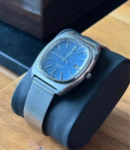 Vintage 1979 Omega Seamaster 196.0115 Automatic Movement Quartz 38mm Blue Dial W