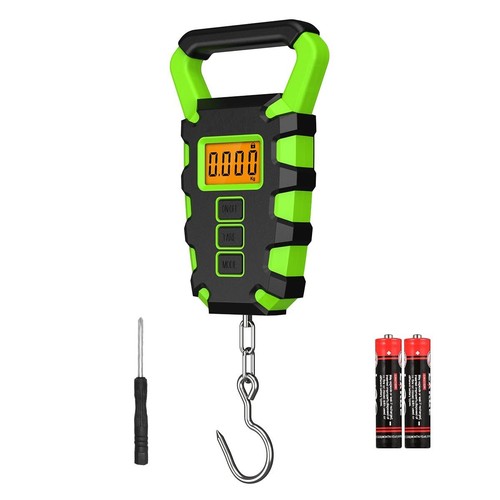 Digital Fishing Scale with Ruler, Fishing Postal Hanging Hook Scale, 110lb/50...