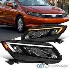 Smoke Headlights Fit 2012-2015 Honda Civic Coupe Sedan Switchback Led Drl Signal Smoke Headlights Fit 2012-2015 Honda Civic Coupe Sedan Switchback Led Drl Signal