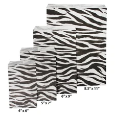 200 pcs of Zebra Print Paper Gift Bags available in 4 sizes