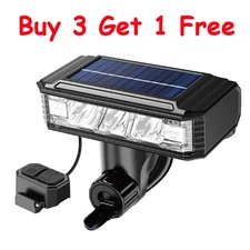 Super Bright Bike Light Solar Powered & USB Rechargeable Bicycle Front Headlight