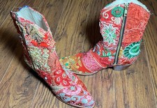 Handmade Momo New York Free People Embroidered Boots Sz 39 8.5 Festival Boho