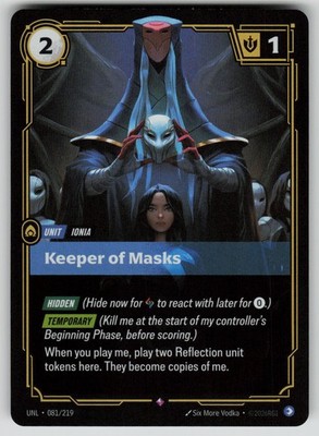 Keeper of Masks Foil Rare Unleashed 081/219 Riftbound NM