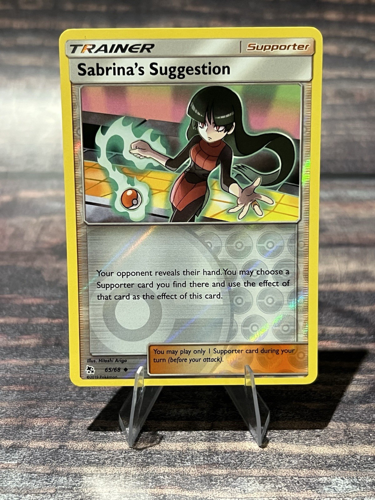 Sabrina's Suggestion 65/68 Reverse Holo Uncommon Hidden Fates Pokemon Card