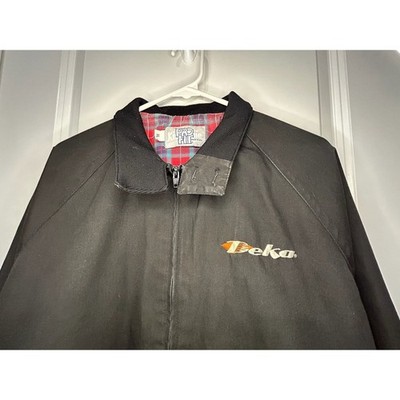 Vintage 70's 80's Deka Batteries Plaid Lined Jacket No Flaws