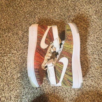 Nike Air Force 1 Ultra Flyknit High Men 11 Yellow Strike Multicolor 817420-700