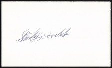 Stan Coveleski Autographed 3x5 Index Card Cleveland Indians