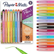 Paper Mate Flair Sunday Brunch Scented Felt 1 Count Pack of 16 , Assorted
