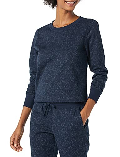 Damen Sweatshirt Marineblau French-Terry Rundhals Amazon Essentials GrößE M-image