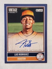 LUIS RODRIGUEZ 2026 Onyx Vintage BLUE AUTO ON-CARD #'d 66/100 Astros