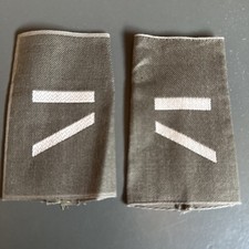 BUNDESWEHR DIENSTGRADABZEICHEN - HEER - RANGSCHLAUFEN WEISS AUF OLIV - BW BUND