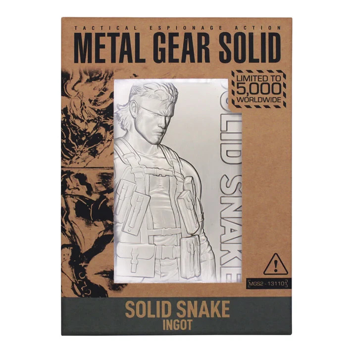 Metal Gear Solid 2 Solid Snake Limited Edition Ingot Metal Card