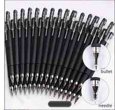 10 Pack Black Gel Pens | 0.5mm Fine Tip | Smooth Writing | Quick Dry Ink | Offic