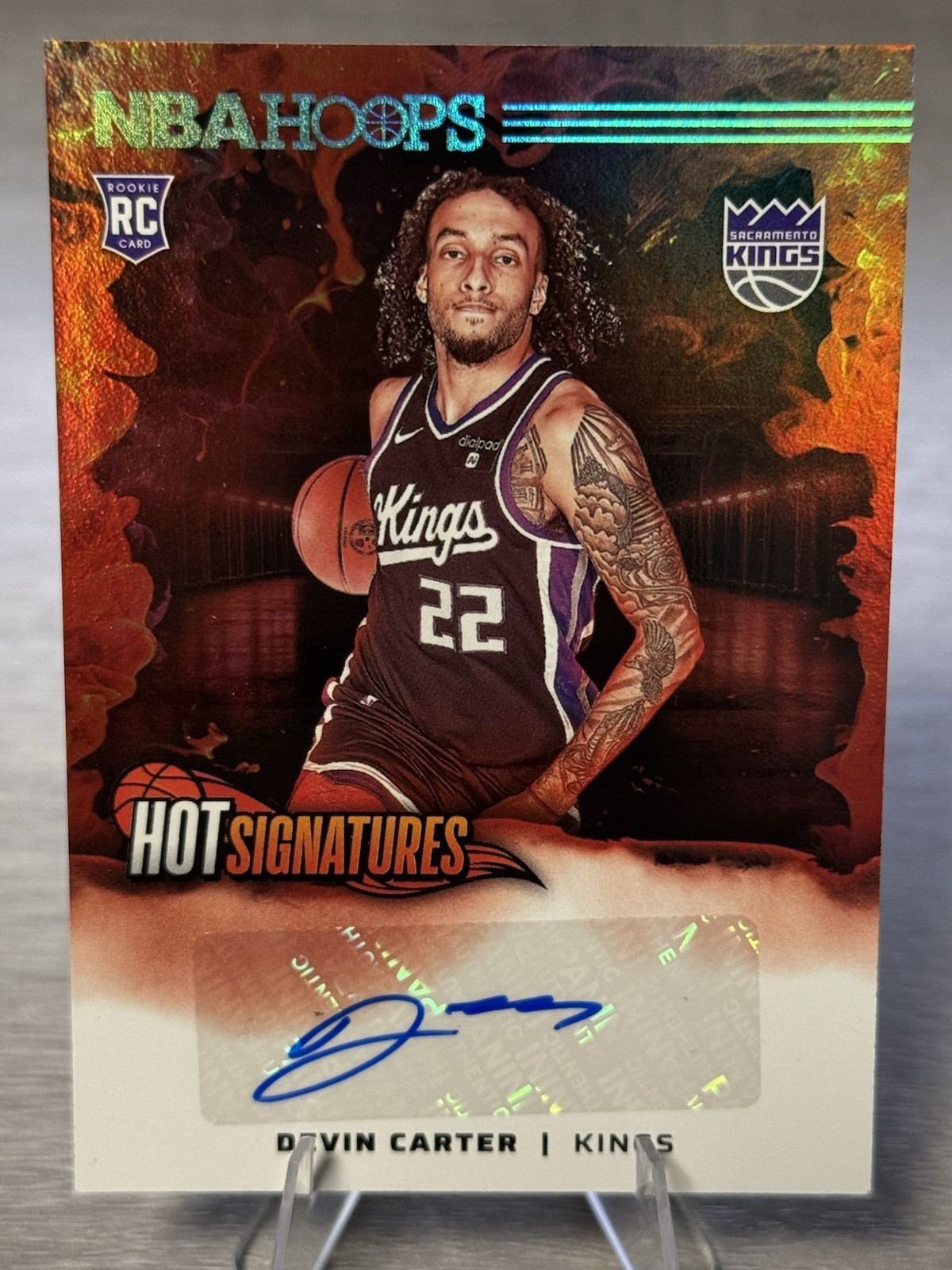 🔥🏀DEVIN CARTER 2024-2025 Hoops Hot Signatures Rookie Auto #KINGS!!!🏀🔥