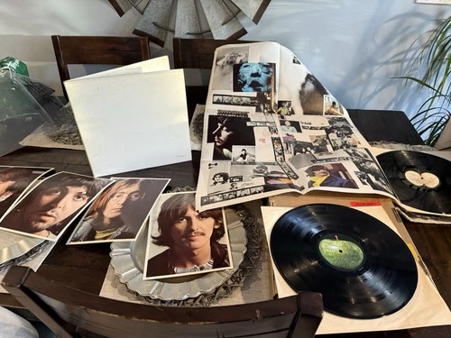 The Beatles White Album 2lp Vinyl 1968 1st Press 7 Err VG+ INSERTS,PICS POSTER