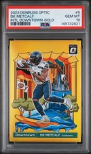2023 PANINI DONRUSS OPTIC INTERNATIONAL DOWNTOWN GOLD #5 DK METCALF 3/10 PSA 10