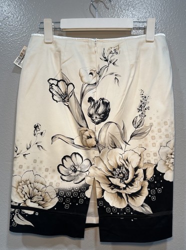 White House Black Market Skirt Women’s Size 6 Pencil Floral Lining Zip Up NWT - Picture 8 of 13