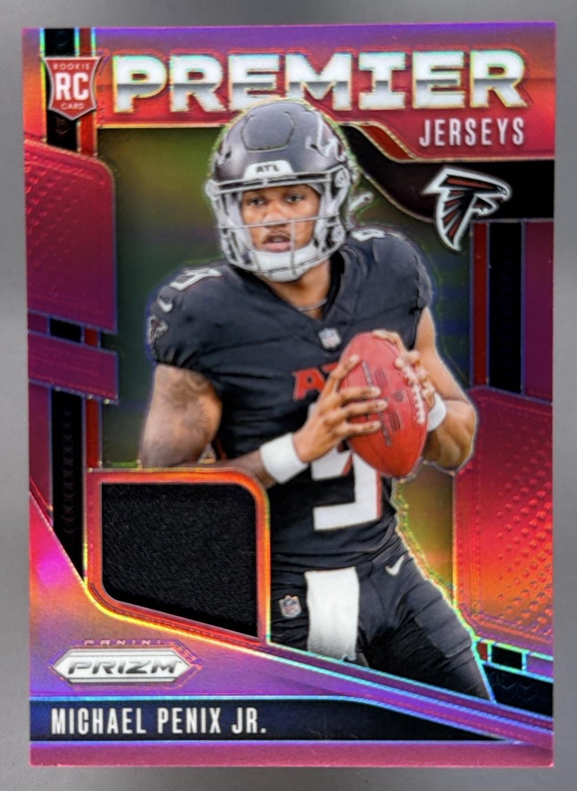 2024 Panini Prizm Michael Penix Jr. #PJ-MPJ Premier Jerseys Pink MEM RC Falcons