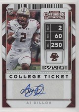 2020 Contenders Draft Picks College Cracked Ice Ticket 19/23 AJ Dillon Auto 05qn