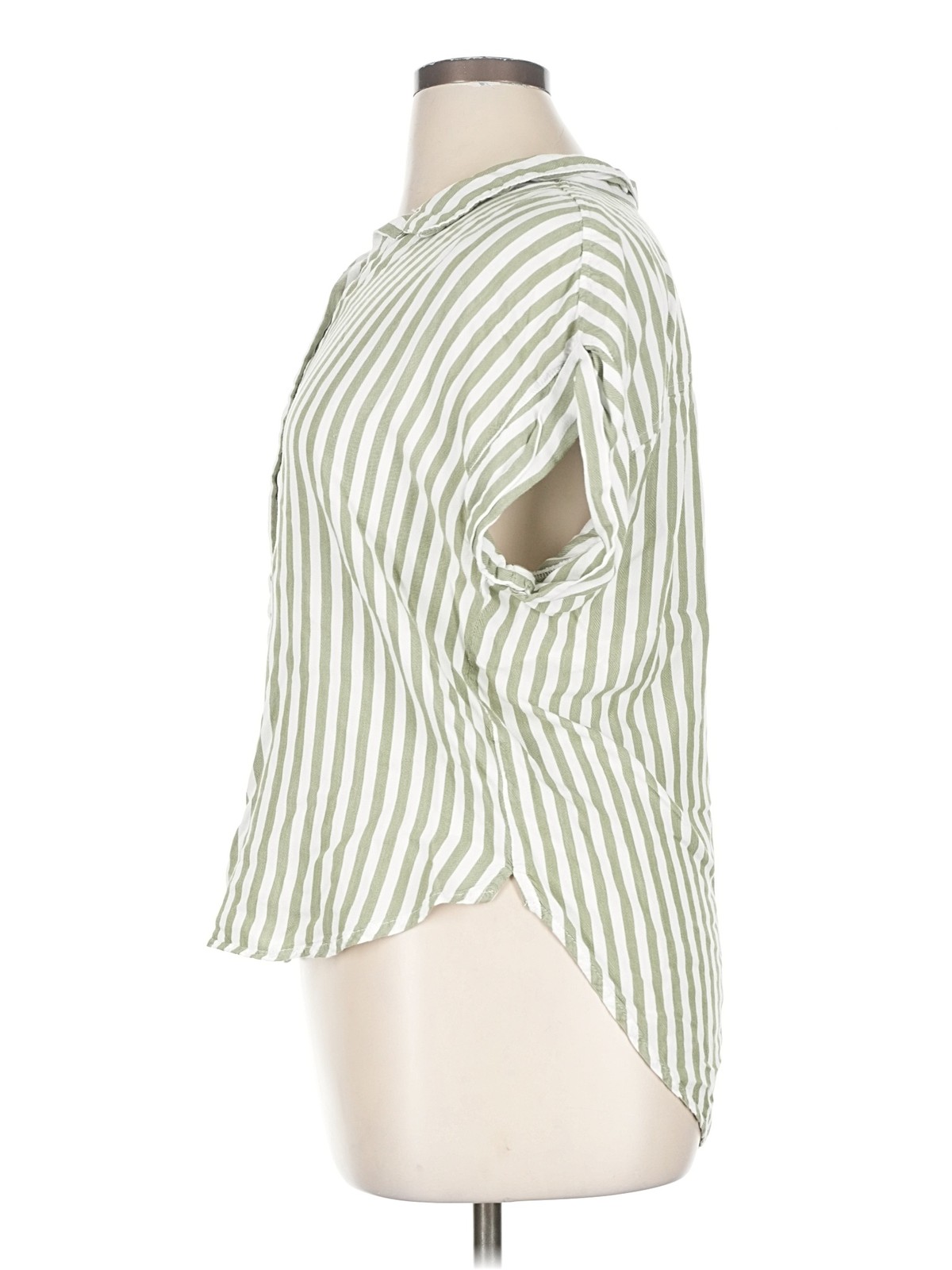 Alexander Jordan Women Green Short Sleeve Button-Down Shirt XL thumbnail 4