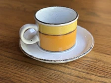 Vintage Stonehenge Midwinter Sun Tea Coffee Flat Cup & Saucer Set England