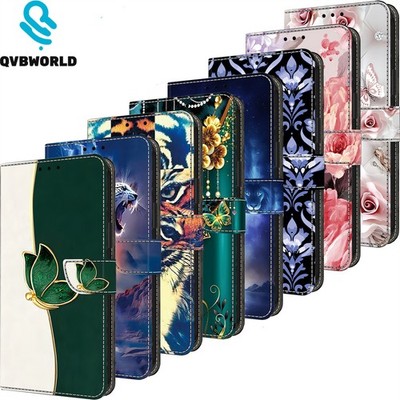 Für iPhone 16E 16 Pro 16 15 14 13 12 11 8 XS XR Malmuster Wallet Case Handyhülle