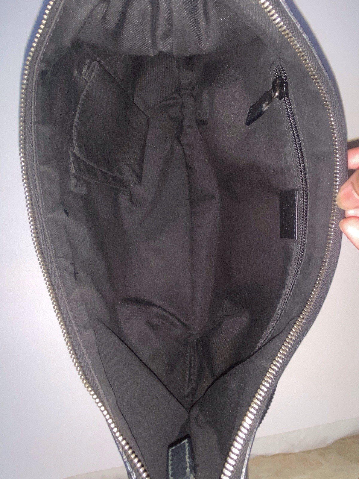 Auth Gucci Monogram Web Medium Half Moon Hobo Bag - image 11