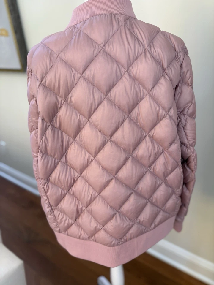 Woman Jacket Dusted Pink Size XL Down Puffer Coat Light Warm - Image 3 of 4